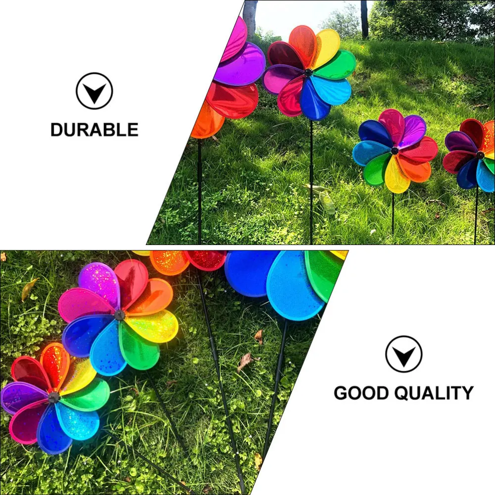 

3Pcs Windmill Decorative Kids Windmill Outdoors Decor Pinwheel Random Color