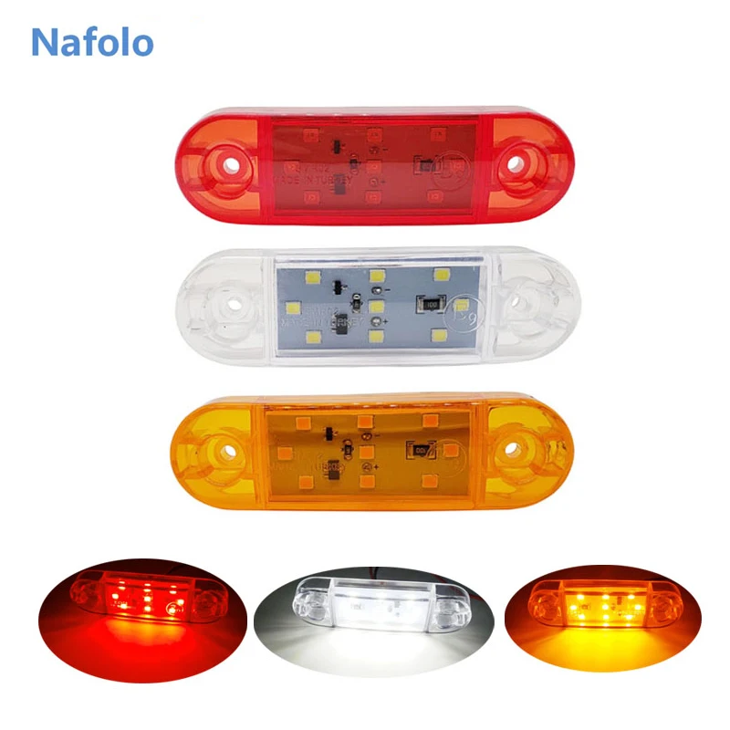 2X автомобильный Боковой габаритный фонарь светильник белого цвета красный