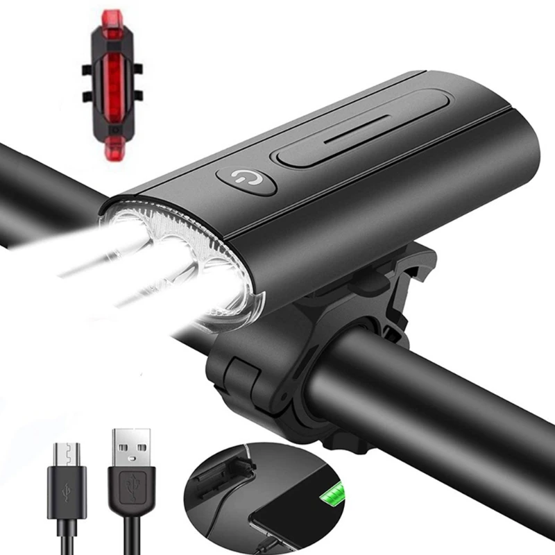 

High Brightness Bike Front Lamp IPX5 Waterproof Headlight Rear Light Taillight