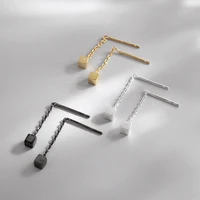 new fashion punk tassel drop earrings for women long dangle earring piercing line accessories thin mini trendy ear jewelry gifts