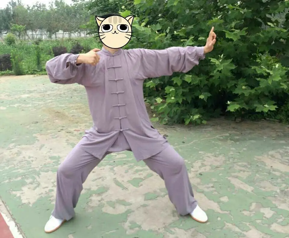Унисекс высокое качество Чистый хлопок Тай Чи Кунг фу Униформа одежда шаолин ушу