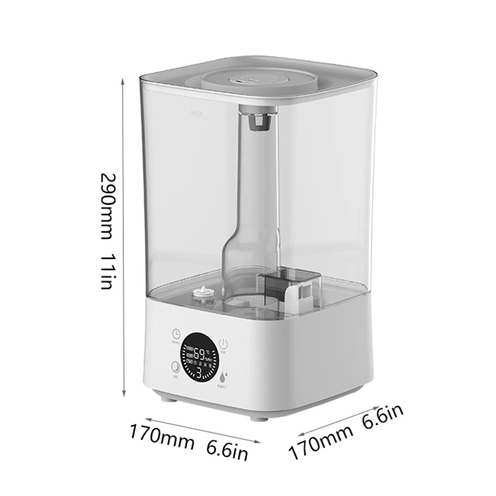 Квадратный аромадиффузор увлажнитель воздуха тихий Usb лампа для создания