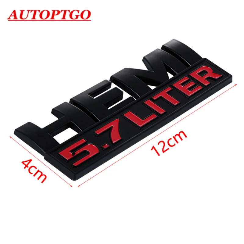 

Black Car Hood Trunk Letter Hemi 5.7 Liter 5.7Liter Emblem Fender Badge Nameplate Logo Decal Sticker For Jeep Dodge Ram Ford