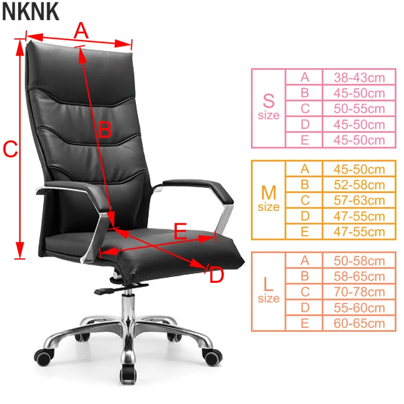 

S/M/L Modern Spandex Chair Cover Elastic Office Chairs Cover Seat Covers For Computer Chairs Home Stretch Removable Chair Cover