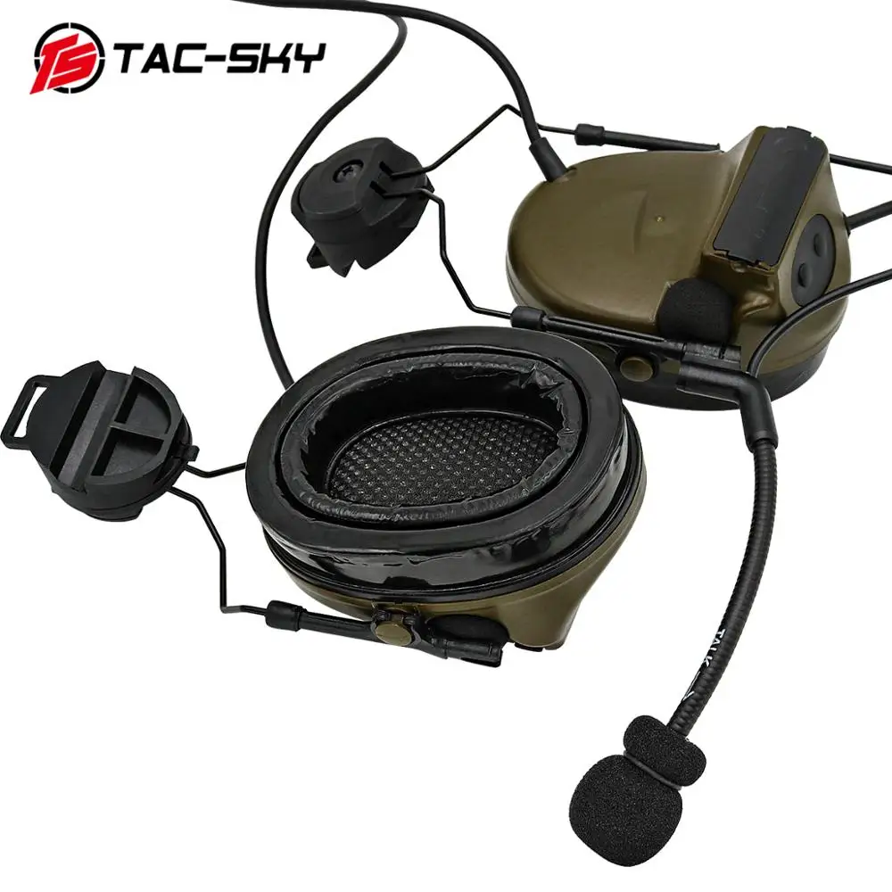 TAC -SKY COMTAC COMTAC II Helmet Bracket Edition Noise Reduction Military Shooting  Tactical Headset and PTT Tactical PTTu94ptt