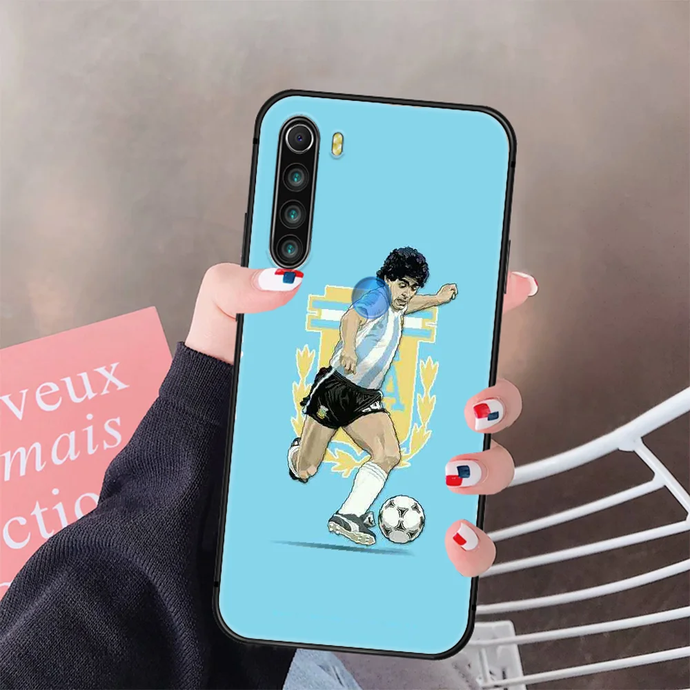 

Maradona Argentina Football Phone Case Cover Hull For XIAOMI Redmi 7a 8a S2 K20 NOTE 5 5a 6 7 8 8t 9 9s Pro Max black Back
