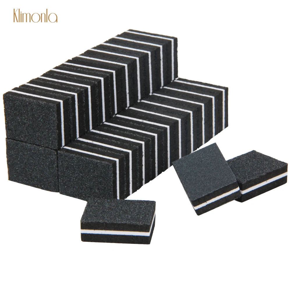 200pcs/set Professional Nail Buffers File Mini Black Sponge For UV Gel Nail Polishing Sanding Buffer Strip Manicure Accessories