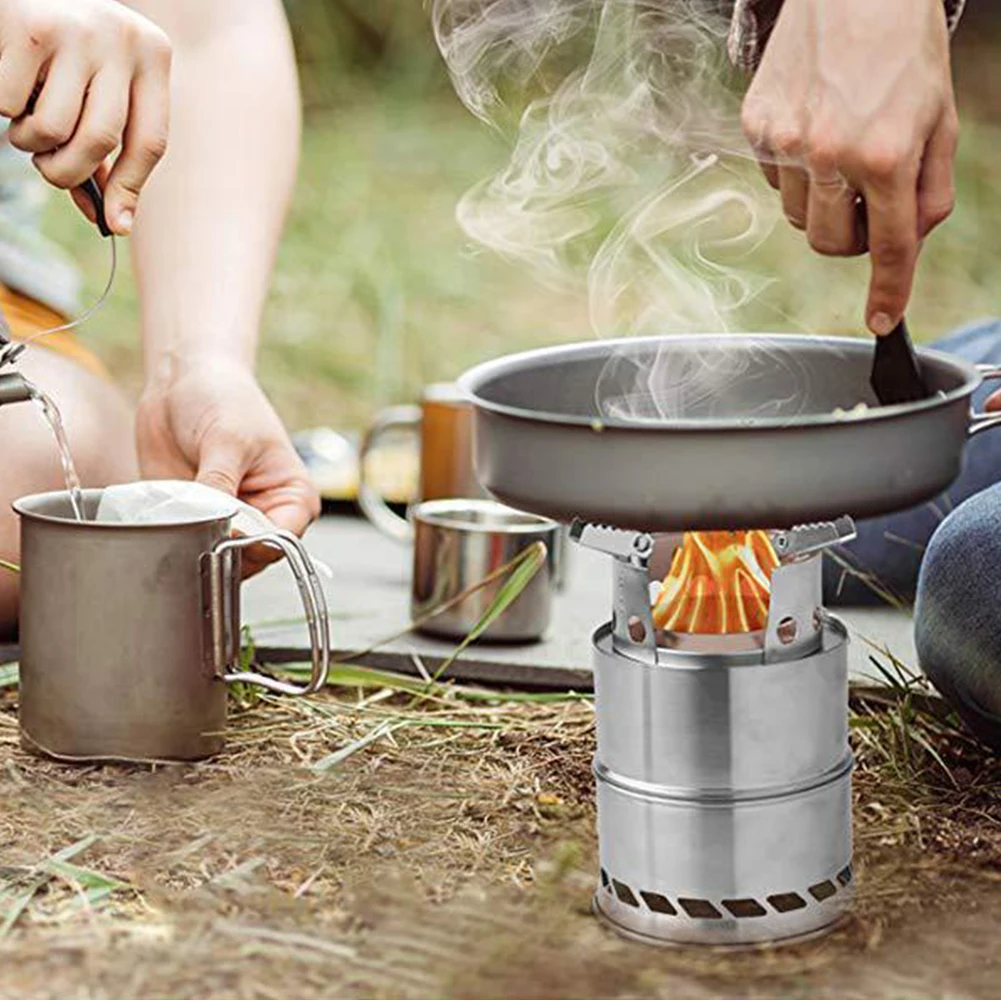 

Camping Travel Equipment Tableware Cookware Kit Pots Burner Gas Stove Accessories Kitchen Utensils Sets Picnic BBQ Supplies