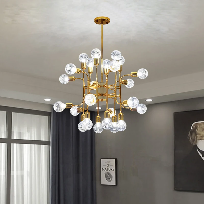 Люстры скандинавские креативные стеклянные лампы для столовой в стиле пост