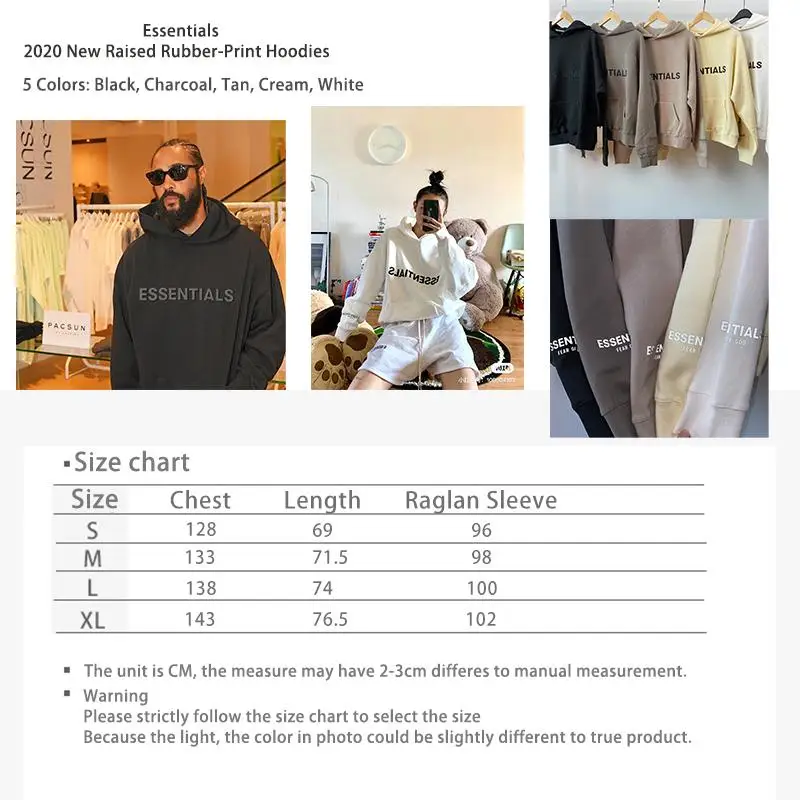 

20FW New Hoodies SAGE Color Brown Color Sweatshirts fog essentials kanye west jerry lorenzo loose ovesized Hoodies cotton