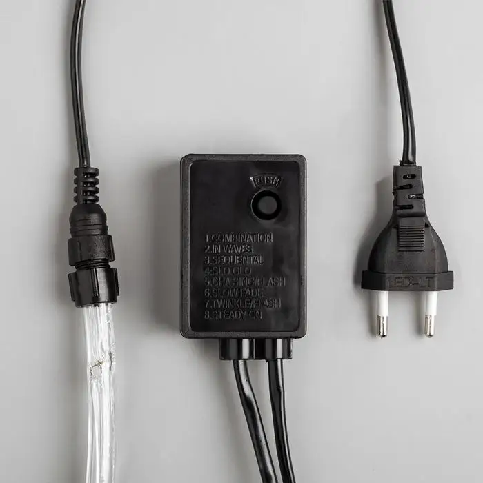 LED шнур 10 мм круглый 20 м чейзинг 2W LED/м 24 220V с контр. 8р ЖЕЛТЫЙ|Светодиодные ленты| |