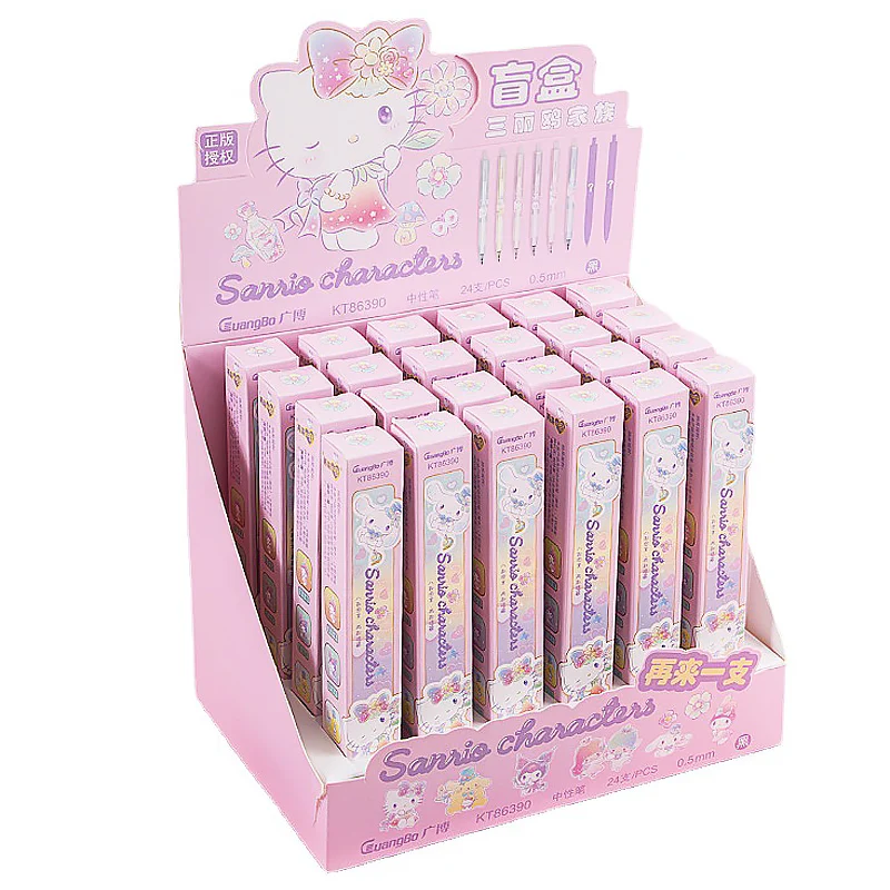 

Kawaii Sanrioed канцелярские принадлежности гелевая ручка Мелодия счастливая мезионная коробка креативный студенческий мультфильм Kuromi ограниче...