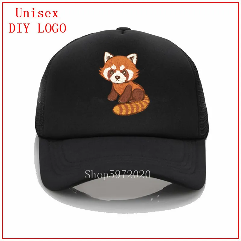 Красная панда ракета baccoon папа шляпа хлопок вышивка бейсболка женские кепки