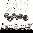 Спиральная гирлянда на день рождения, 304050607080-Е, украшение для вечерние, фоновое оформление, баннер, флаг, баннер, подарок для вечерние