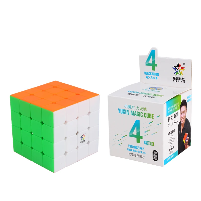 YuXin черный kylin 4x4x4 V2 матовый Флуоресцентный цвет yuxin NEO CUBE Kylin скоростной куб |
