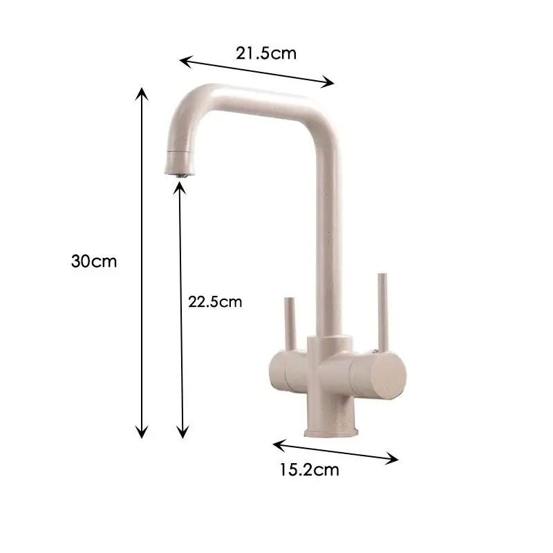 Кухонный смеситель для питьевой воды простой и чистый кран с двойной ручкой