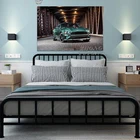 Современные мышечные спортивные автомобили Mustang Bullitt, украшение для гостиной, домашнее настенное искусство, Декор, деревянная рама, Холщовый постер