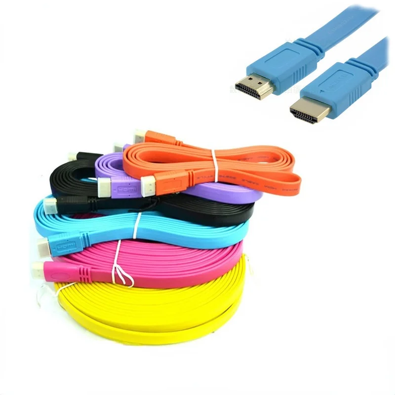 

1-5M HDMI HD Cable HDMI Color Flat Cable Noodle Cable HD TV Set Top Box Cable