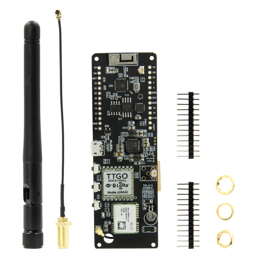 Gps NEO-M8N LILYGO®TTGO Т-образной балки V1.0 ESP32 LORA 433/868/915/923 МГц, Wi-Fi, Беспроводной Bluetooth модуль IPEX 18650 Батарея держатель