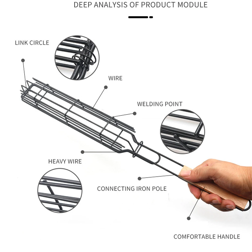 Металлическая сетчатая подставка для хот-догов корзина барбекю колбасы гриля
