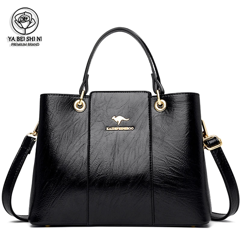 

High Quality Leather Handbags For Women Luxury Designer Ladies Brand Messenger Bags Fashion Casual High Capacity Shoulder Bags