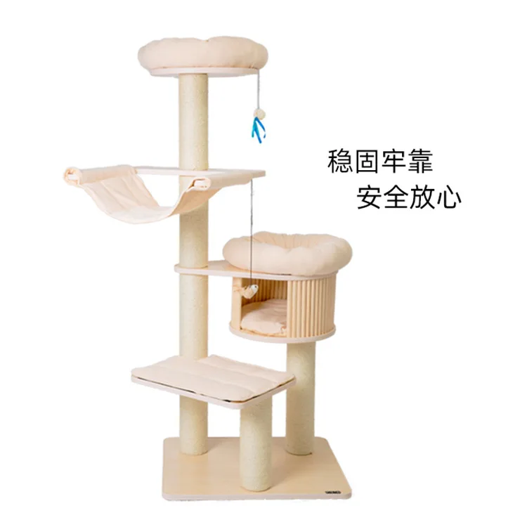 Массивная деревянная рама для лазания кошек Большая полка кошки сизаль