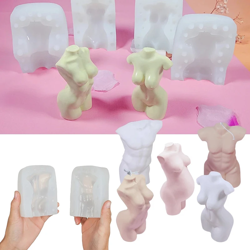 3D силиконовая форма для тела популярная самодельная свечей мужской и женский