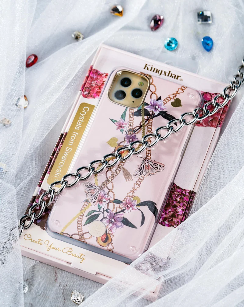 Kingxbar бабочка цветок алмаз чехол для iPhone 11/11 Pro/11 Pro Max задняя крышка Кристалл Стразы жесткий чехол для телефона для женщины