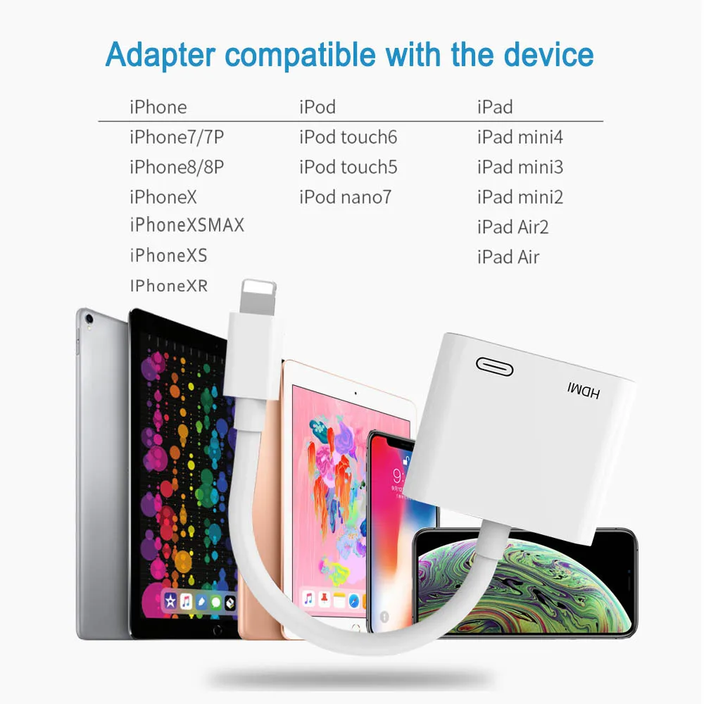 Новинка для освещения к HDMI Lightning AV адаптер / HDTV TV цифровой кабель iPhone 5 5s 6 6s 7 7plus iPad