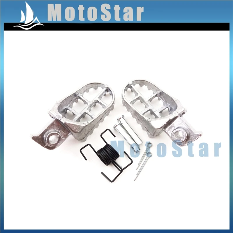 Серебристая алюминиевая подставка для ног мотоцикла XR50R CRF50 CRF70 CRF80 CRF100F |