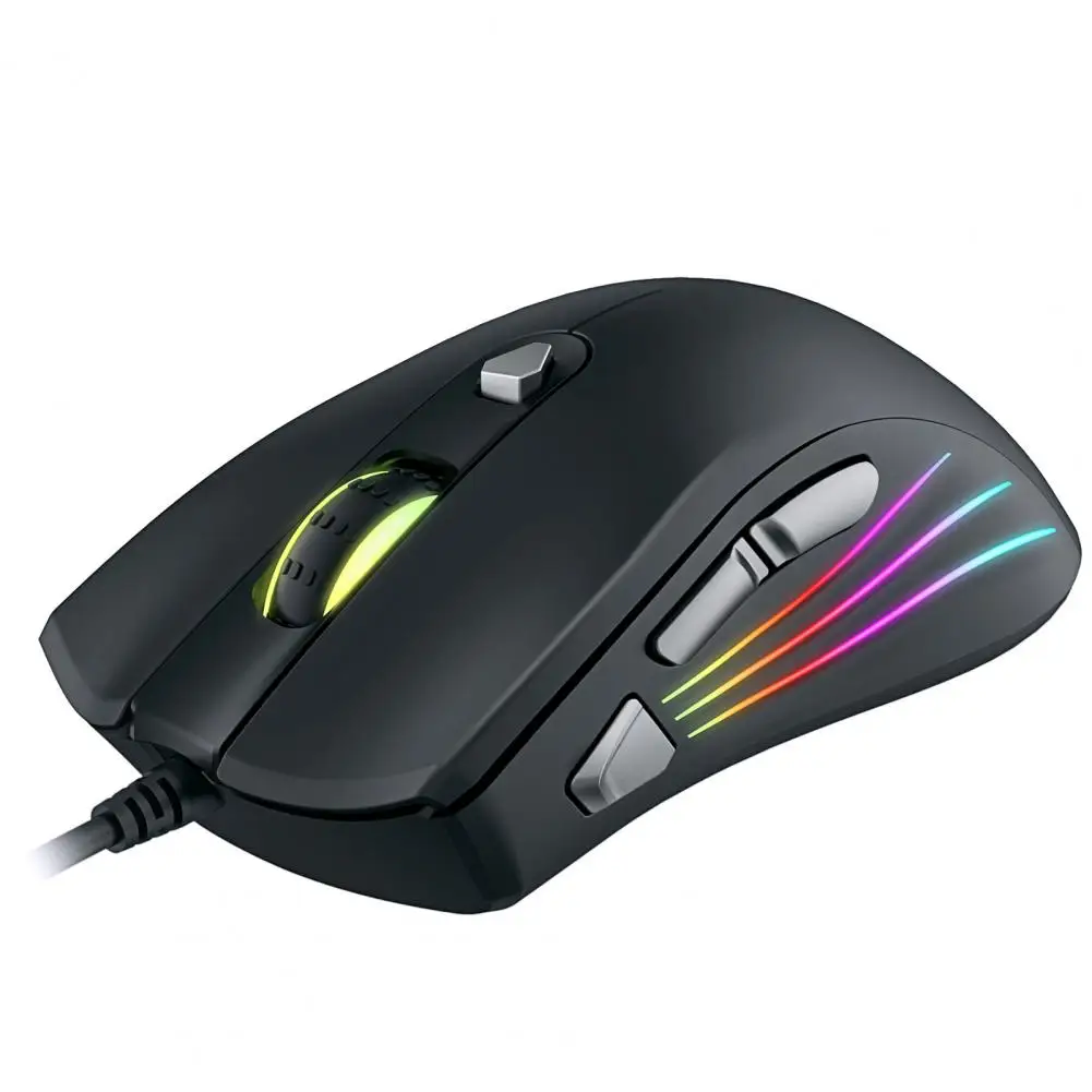 

ZUOYA AT962 Wired Mouse USB Optical LED RGB Light 7200DPI Programmable Gaming Mice for Computer