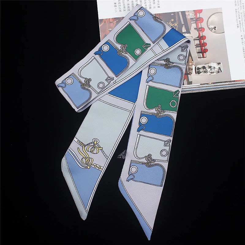 Классический женский тюрбан атласный саржевый принт летний брендовый маленький