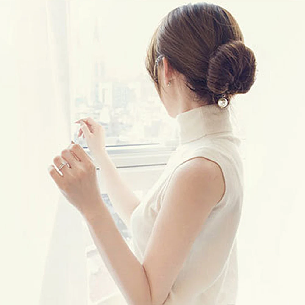 Для женщин искусственная перламутровая Губка диск заколка для волос в форме