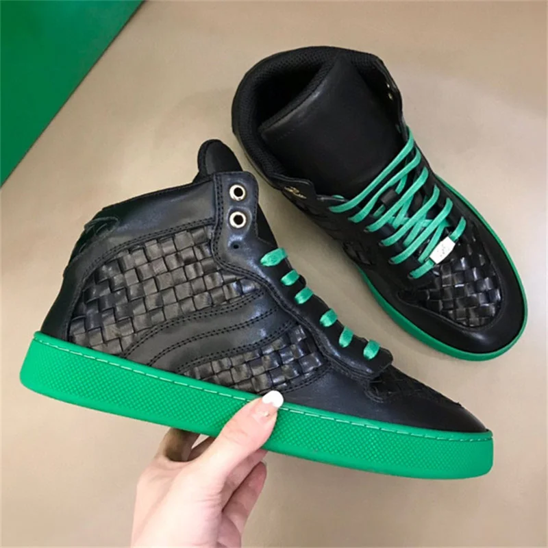 

2021 Роскошные Брендовые мужские кроссовки для бега из натуральной кожи лучшее качество дизайнерская спортивная обувь для мужчин повседневн...