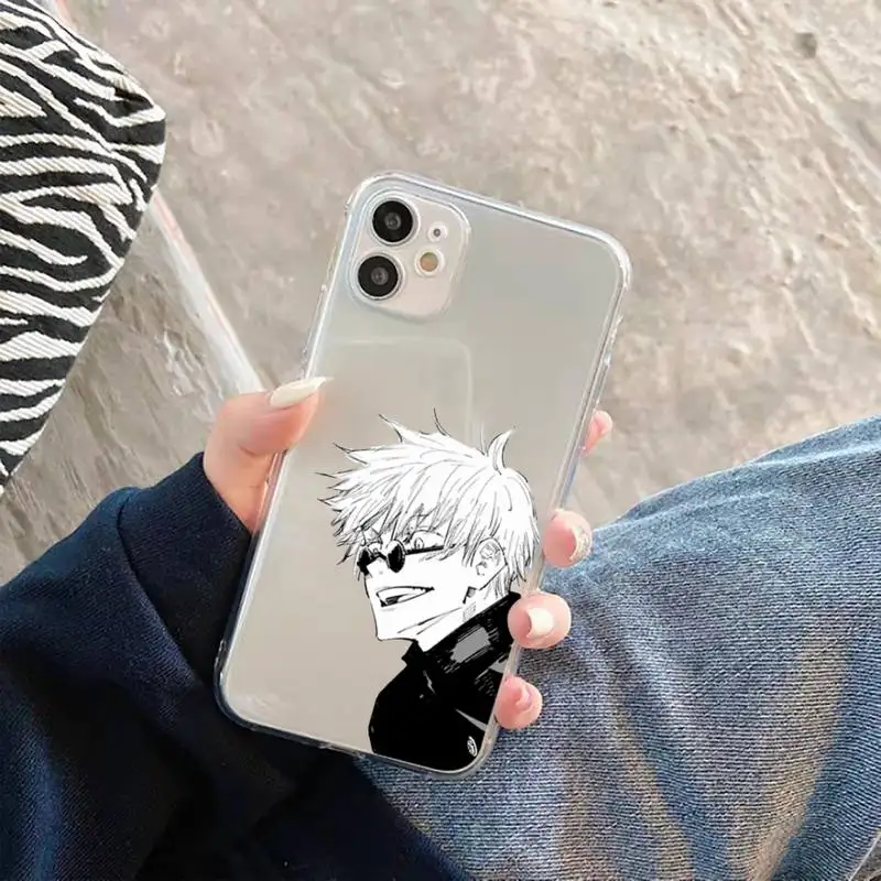 

Jujutsu Kaisen Phone Case Transparent Clear for iPhone 11 12 mini pro XS MAX 7 8 6 6S Plus X 5S SE 2020 XR