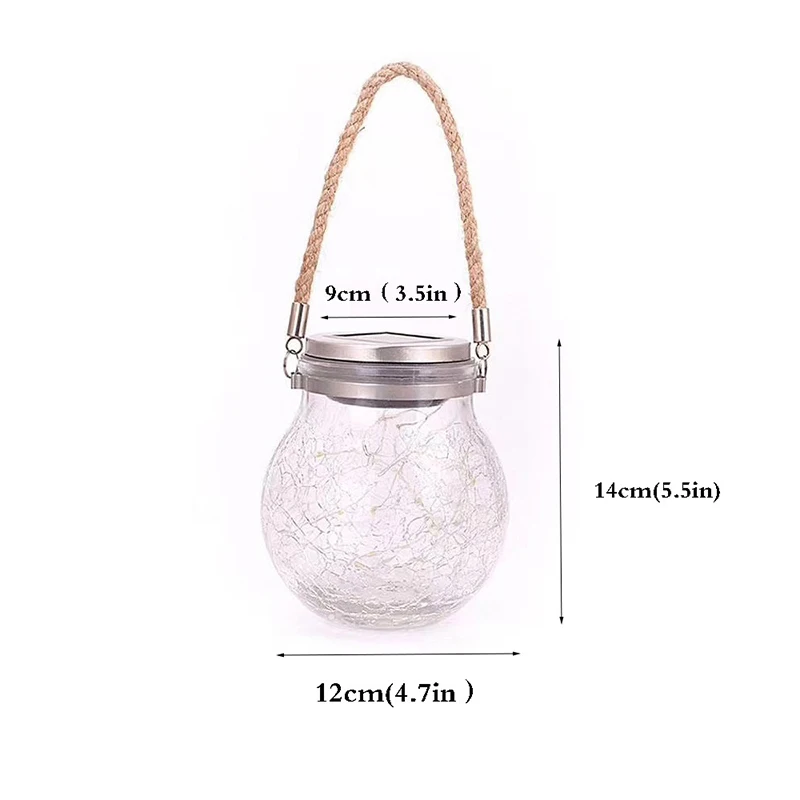 

New LED Solar Powered Mason Jar Lid Lights Outdoors Round Waterproof Garden Fairy Lamps Party Yard Decoration Star Night Lights