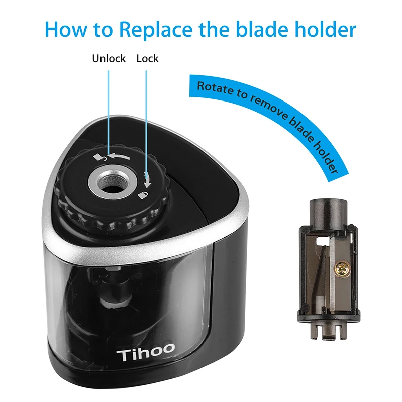 

Electric Pencil Sharpener Auto Pencil School Sharpener Stationery Automatic Pencil Sharpener Touch Switch Fit School Office