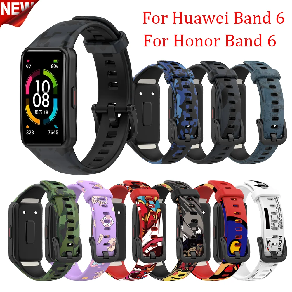 

Силиконовый ремешок для часов Honor Band 6, сменный спортивный ремешок для браслета Huawei Honor Band 6