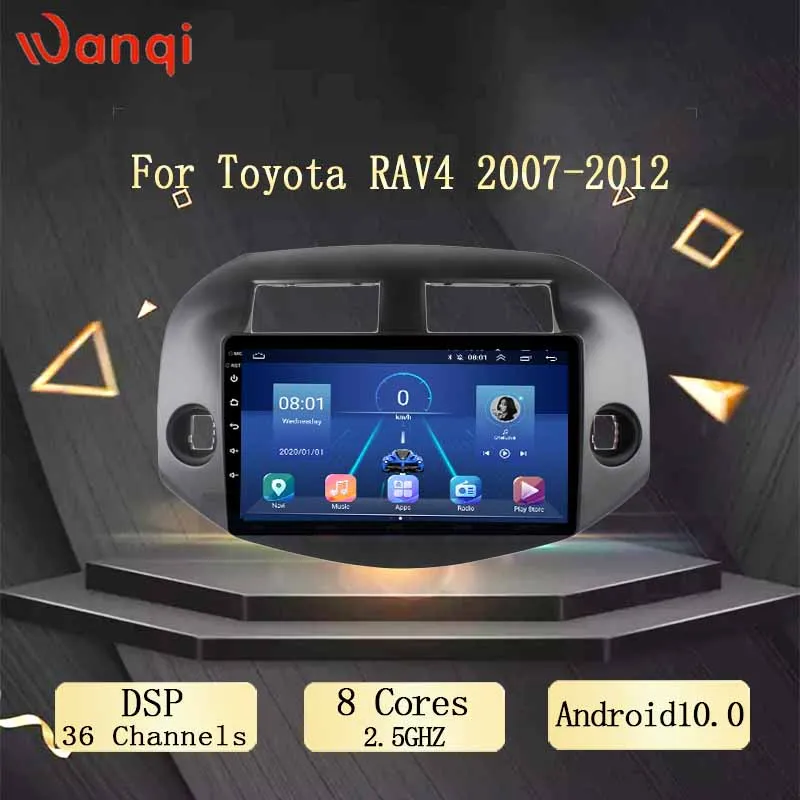 10 1 дюймов Wanqi 9 Автомобильная GPS-навигация для Toyota RAV4 2007-2012 поддержка стерео аудио