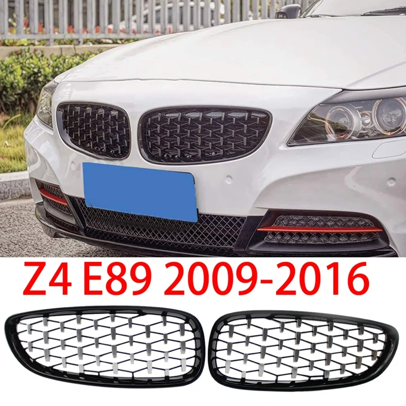 

AL22 -Diamond Style ABS Front Bumper Kidney Grille Grill For-BMW Z4 E89 2009-2016