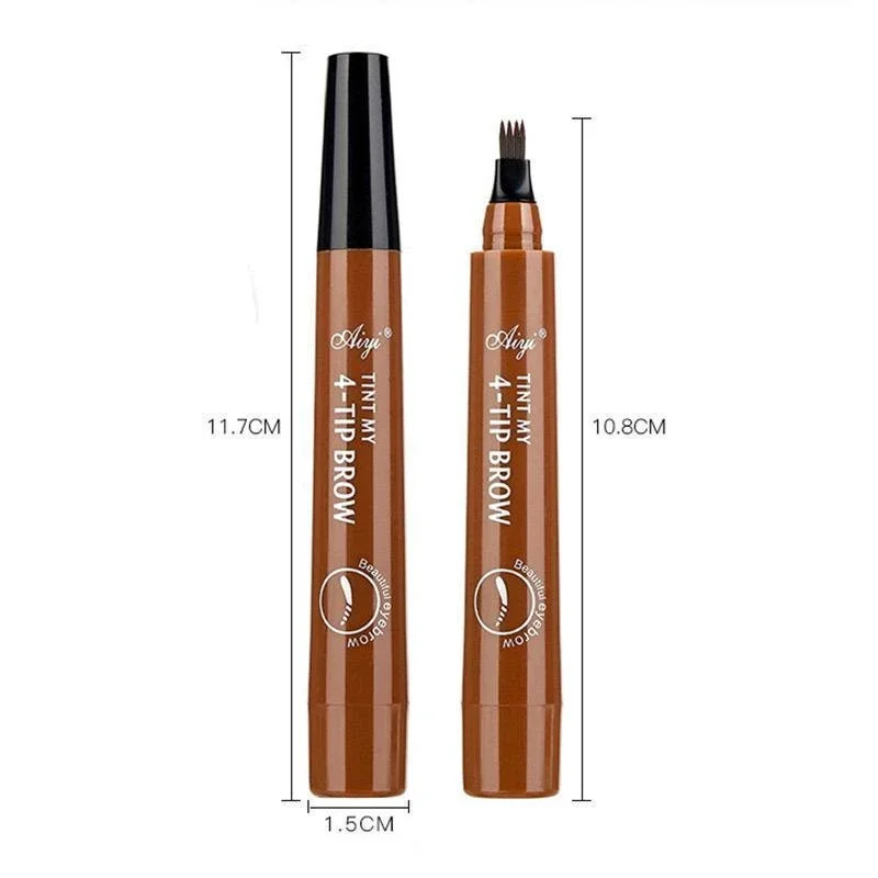 Карандаш для бровей с 4 точками Eyebrown микроблейдинг ТИНТ тату ручка краска макияжа