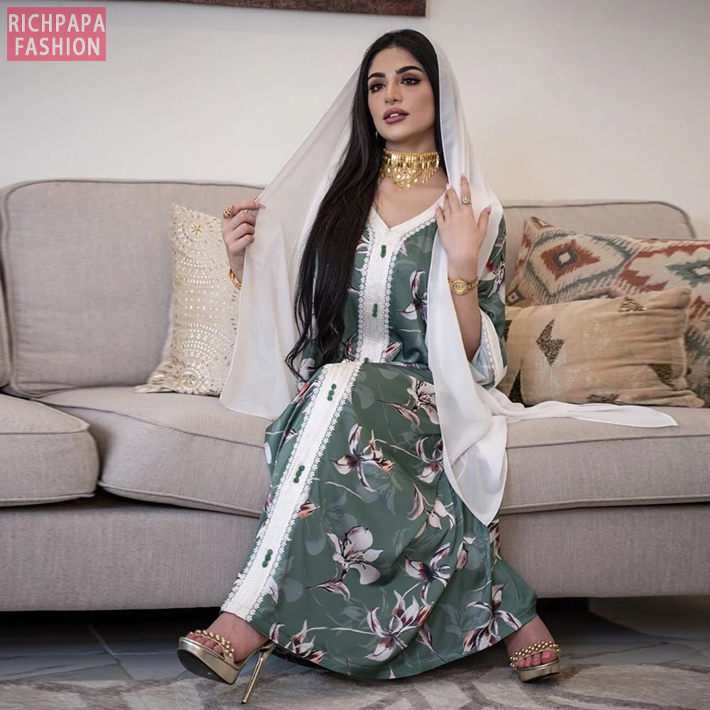 Женский Атласный халат длинная мусульманская модная хиджаб женское платье |