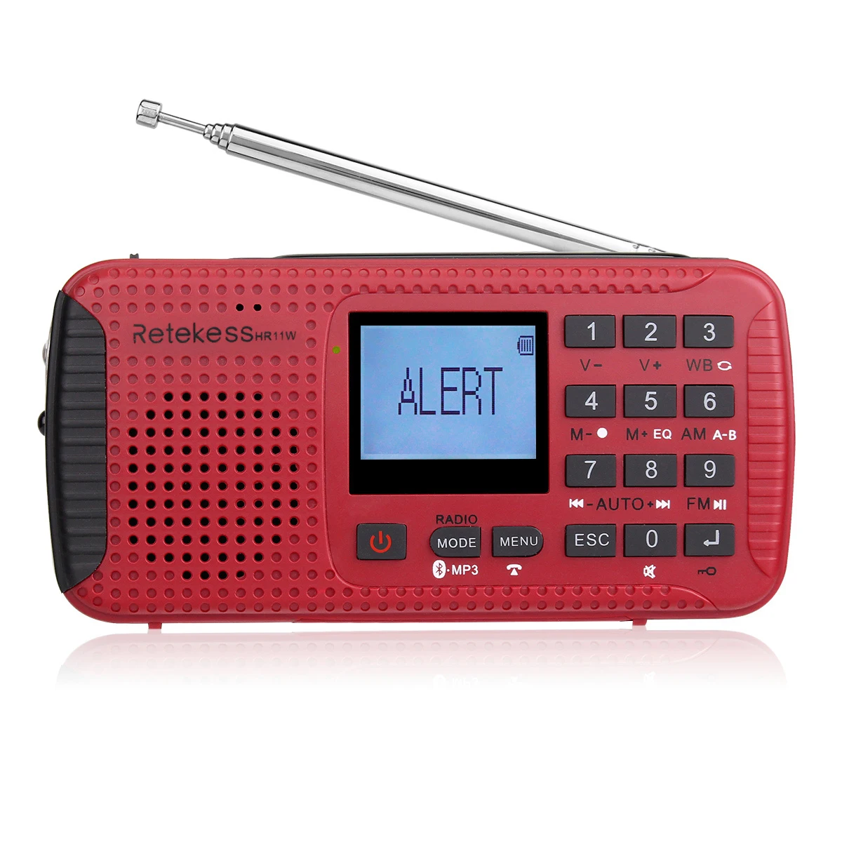 Портативный радиоприемник RETEKESS HR11W/S Bluetooth Колонка на солнечной батарее аварийный