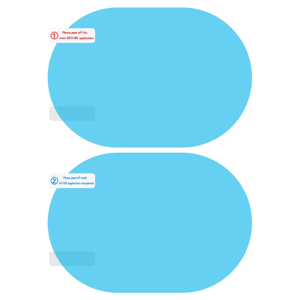 Автомобильная наклейка на зеркало заднего вида противотуманная пленка