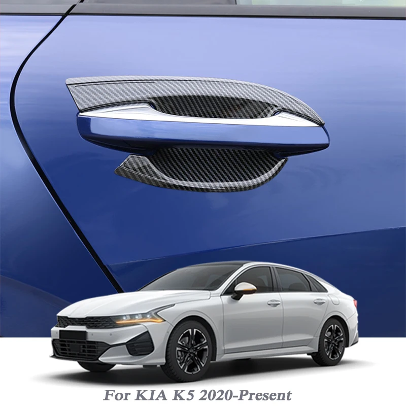 

4 шт. автомобильный Стайлинг Автомобильная Дверная ручка Крышка для KIA K5 2020 2021автомобильная дверная Чаша Украшение отделка блестками протек...