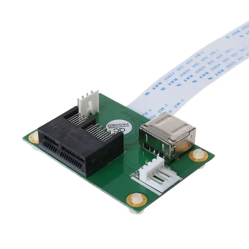 Mini PCIE to PCI E Express X1 + USB переходная карта с кабелем FFC высокоскоростной DIY 90 градусов