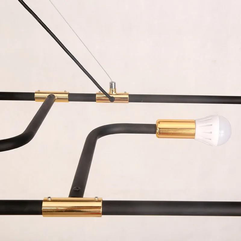 Скандинавская лампа черная светодиодная люстра освещение блеск Современная