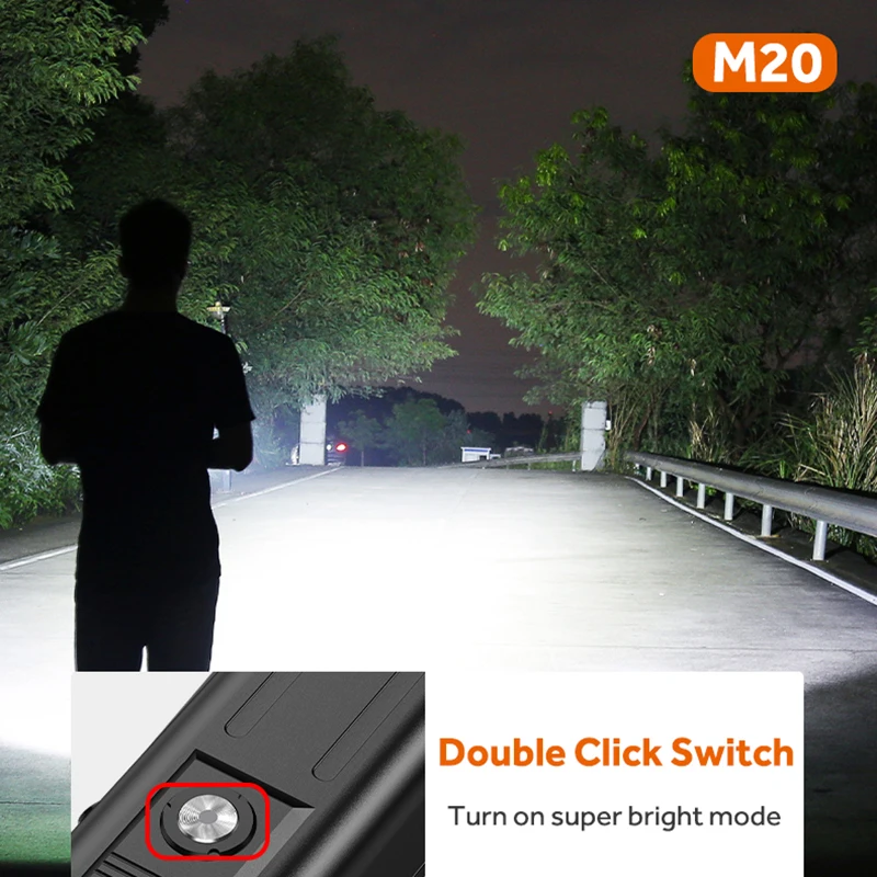 supfire m20 72w 6000 lumens powerful flashlight with power bank function cree xhp504pcs lanter camping fishing waterproof torch free global shipping