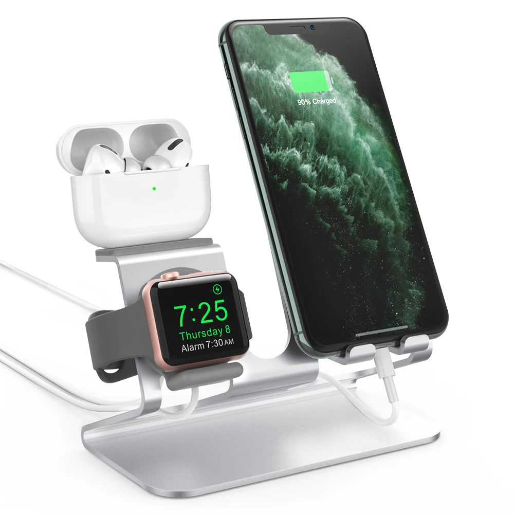 

New 3 in 1 Charging Holder for Apple Devices All iPhone Apple Watch SE/6/5/4/3/2/1 AirPods Pro/2/1 Mobile Phone Desktop Stand