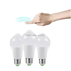 Светодиодный светильник сберегающие лампочки E27 с пассивным датчиком движения, ночсветильник для кухни, кабинета, лестницы, коридора, коридора, 12 Вт, 18 Вт, 110 В, 220 В